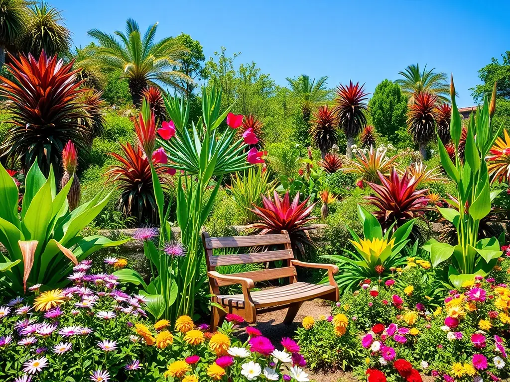 A picturesque view of the native flora exhibit, highlighting the unique plant species and natural beauty of the region within the botanical garden.